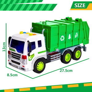 HERSITY Camion Spazzatura Giocattolo Macchinine Bambino Grande con Luci e Suoni Modellini Auto Regalo per Bambini Ragazzo 3 4 5 Anni
