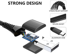 Carica l'immagine nel visualizzatore di Gallery, Cavo USB C, Cavo USB Tipo C [2Pezzi 2M] Caricatore Ricarica Rapida Intrecciato Carica Cavo Caricabatterie per Samsung S20 Fe Plus S21 S8 S9 S10 A50 A70 A41 A51 A71 A42 A52 A20e A21s A12,Xiaomi,OnePlus