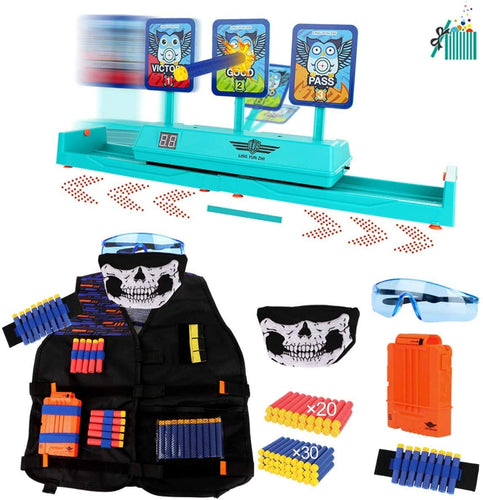 OFUN Set di Gilet Tattico e Bersaglio per Nerf Pistole, Regali di Giocattoli per Bambini, Gilet Nerf per Nerf N-Strike Serie Elite,Regalo per Ragazzi e Ragazzei