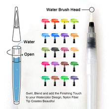 Carica l&#39;immagine nel visualizzatore di Gallery, Amteker Brush Pen Lettering 20 Acquerelli Penne + 1 Pennello Multicolore - Ilgrandebazar