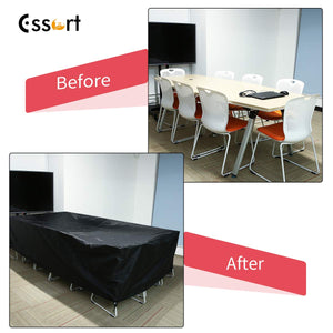 ESSORT Copertura Tavolo Esterno 315x160x74cm 315x160x74cm, Nero - Ilgrandebazar