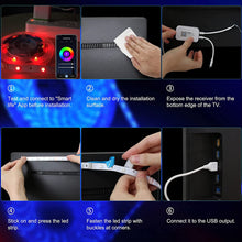 Carica l'immagine nel visualizzatore di Gallery, Teberno Striscia LED WiFi 3m per TV, compatibile con Alexa e Google Assistant, Wlan Striscia LED con telecomando, Music Sync 16 milioni di colori RGB fai da te, alimentazione USB