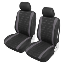 Carica l&#39;immagine nel visualizzatore di Gallery, Upgrade4cars Coprisedili Auto Universale, B1 Nero Grigio - Anteriore - Ilgrandebazar