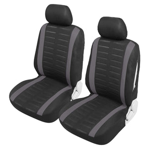 Upgrade4cars Coprisedili Auto Universale, B1 Nero Grigio - Anteriore - Ilgrandebazar