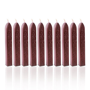 Timbro Seal ceralacca 10pcs Wax Wick Sticks Wine Red - Ilgrandebazar