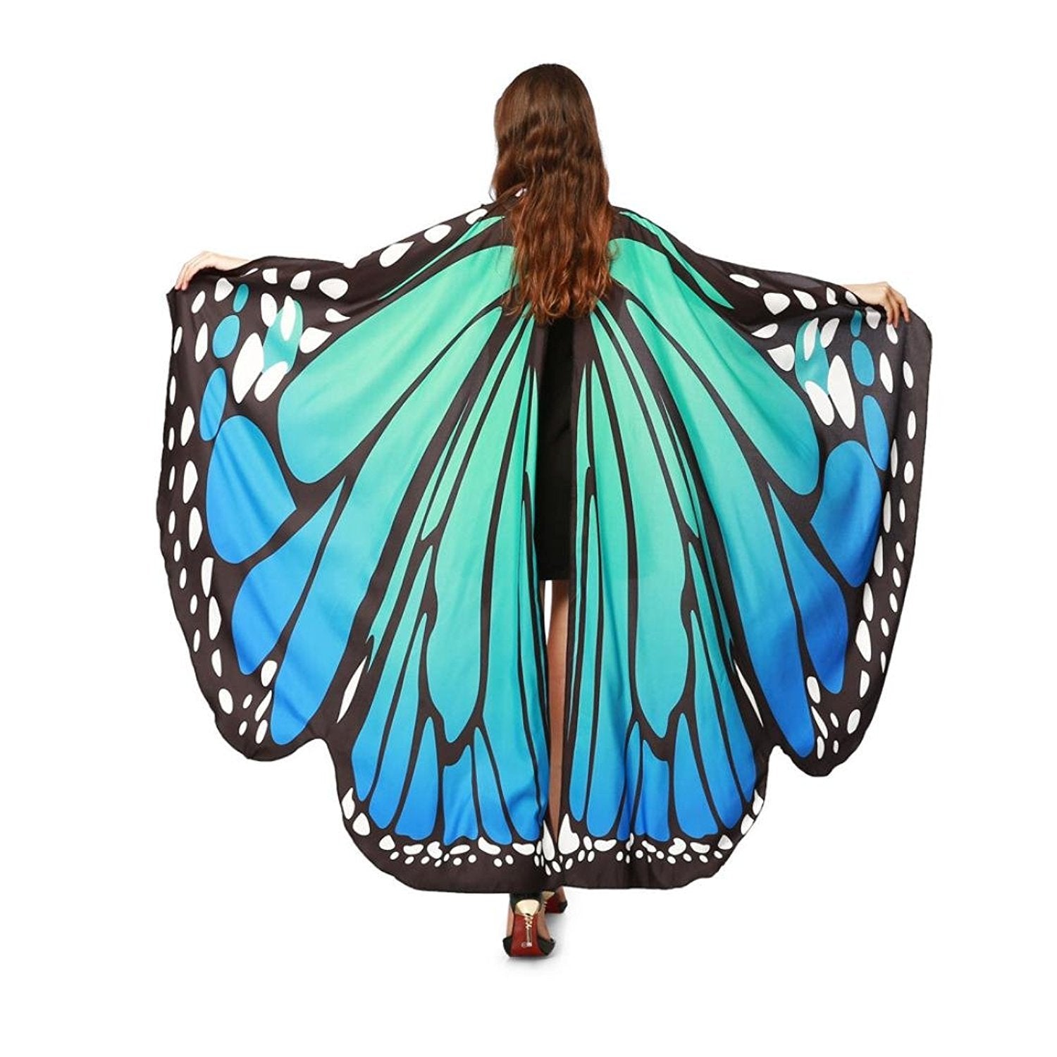 168cm * 135cm Farfalla Scialle Donna Ali Costume Sciarpa Grande Poncho –