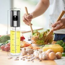 Carica l&#39;immagine nel visualizzatore di Gallery, Spruzzatore Olio, Nebulizzatore Olio con Scala, 100ml Olio Spray per Friggitrice Ad Aria, Acciaio Inox e Vetro Spruzzino Olio da Cucina Accessori per Cucina, Grigliare, Forno