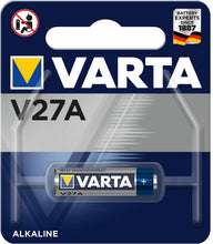 Carica l'immagine nel visualizzatore di Gallery, VARTA V27A - MN 27 - LR27, 4227101401, Batteria Alcalina, 12 Volts, Diametro 8 mm, Altezza 28,2 mm, Confezione 1 pila