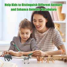 Carica l'immagine nel visualizzatore di Gallery, 9 Pezzi Mini Giungla Giocattoli Set Achort Animali da Foresta Figure di Plastica Set di Educativi Giocattoli per Ragazzi Ragazze Bambini, Mondo Zoo Realistico Selvaggio