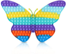 Carica l'immagine nel visualizzatore di Gallery, VOFOLEN Grande Push Bubble Sensory Fidget Giocattoli, Gigante Pop Push Gigantesco Antistress, Grande Farfalla Viola Arcobaleno Estrusione Bolla Giocattoli Sensoriali Educativi Estrusione per Bambini