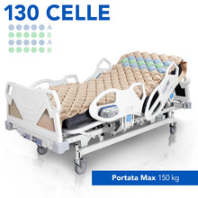 Carica l'immagine nel visualizzatore di Gallery, AIESI® Materasso Antidecubito a bolle d'aria con compressore regolabile a ciclo alternato DOCTOR MATTRESS, 130 Celle, Portata 150 Kg, Super-silenzioso, Ganci in acciaio, Garanzia Italia 24 mesi