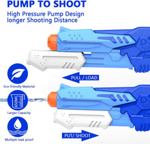 Carica l'immagine nel visualizzatore di Gallery, Kiztoys Pistola Acqua, 2 Pack Giocattoli Pistole ad Acqua 600ML, con Alta Capacità super liquidator, Acqua Giocattolo per Bambini e Adulti, per Feste All'aperto Piscina Estiva Sulla Spiaggia