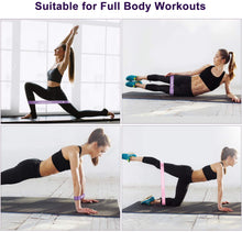 Carica l&#39;immagine nel visualizzatore di Gallery, OMERIL Elastici Fitness (Set di 5), Bande di Resistenza Fitness con 5 Livelli di Resistenza, Fasce Elastiche Fitness per Crossfit, Yoga, Pilates, Squats, Lunges, Stretching, Allenamento di Forza