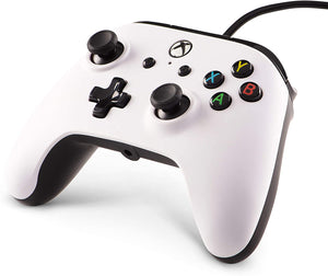 PowerA Controller cablato Licenza ufficiale di Microsoft e compatibile con Xbox One, Xbox One S, Xbox One X e Windows 10, Bianco