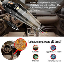Carica l&#39;immagine nel visualizzatore di Gallery, Aspirapolvere Auto, Hikeren Aspirapolvere Auto Portatile Potente Aspirapolvere a Mano Basso Rumore Aspirabriciole Auto con Filtro HEPA in Acciaio Inossidabile Aspirapolvere per Auto, Secco e Umido
