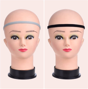 4 Pezzi Spesse Fasce Elastico Non Scivolo Fasce per Capelli da Sport per Donne e Uomini, Nero e Grigio