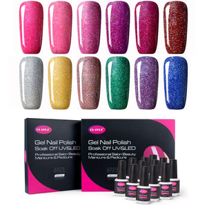 Clavuz Smalto Semipermanente Gel Soak off UV LED Kit 006 luccichio - Ilgrandebazar