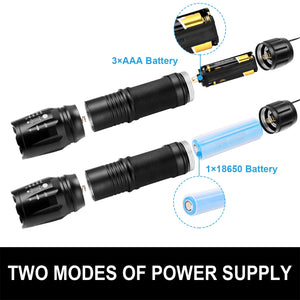 Torcia LED,JUNKER 2000 Lumen Torce elettriche portatili, Super luminoso... - Ilgrandebazar
