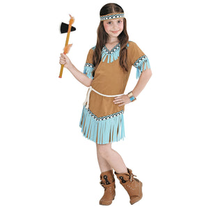 Widman 06658 - Costume da Ragazza Indiana, Marone , 158 cm - Ilgrandebazar