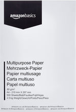 Carica l'immagine nel visualizzatore di Gallery, AmazonBasics Carta da stampa multiuso A4 80gsm, 5x500 fogli, bianco