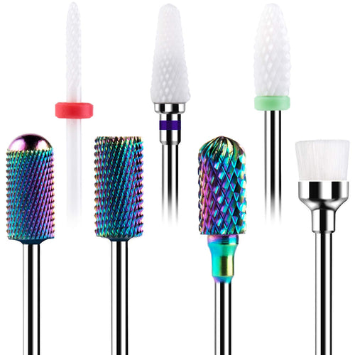 Set di Punte per Unghie, H/E 7 Pcs Fresa Unghi, Professionale Nail... - Ilgrandebazar