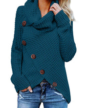 Carica l&#39;immagine nel visualizzatore di Gallery, kenoce Maglione Donna Collo Alto Casual Pullover Manica Lunga... - Ilgrandebazar