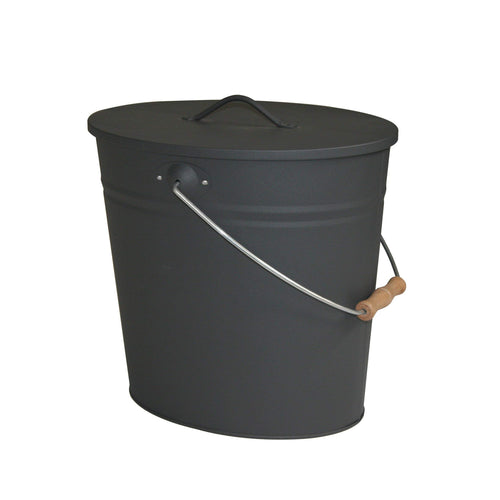 Kamino-Flam 333252 Contenitore per Carbone, Metallo, Nero, 24 24 Litri, Nero - Ilgrandebazar