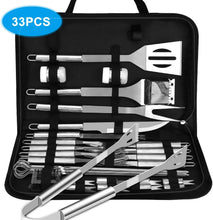 Carica l'immagine nel visualizzatore di Gallery, VPCOK 33 in 1 Attrezzi Barbecues Utensili Barbecue Kit Barbecue Barbecue Posate Set di Griglia per BBQ Griglia Barbecue Accessori Barbecue in Acciaio Inox Perfetto per Campeggio/Regalo