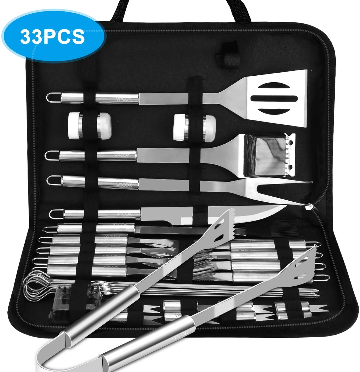 VPCOK 33 in 1 Attrezzi Barbecues Utensili Barbecue Kit Barbecue Barbec