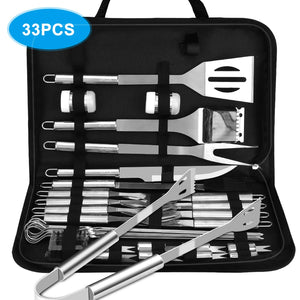 VPCOK 33 in 1 Attrezzi Barbecues Utensili Barbecue Kit Acciaio inossidabile - Ilgrandebazar