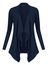 Carica l&#39;immagine nel visualizzatore di Gallery, Urban GoCo Donna Cardigan Drappeggiato Aperto Davanti a Maniche Lunghe e... - Ilgrandebazar