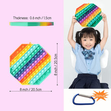 Carica l'immagine nel visualizzatore di Gallery, Fettinow Pop It Grande Fidget Toy - Giocattolo Antistress Push Pop Grande - Pop It Gigante Arcobaleno in Silicone di Alta qualità