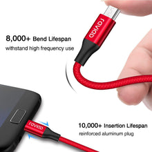 Carica l&#39;immagine nel visualizzatore di Gallery, RAVIAD Cavo Micro USB [4 Pezzi:0.3m,1m,2m,3m] 0.3m 1m 2m 3m, Rosso - Ilgrandebazar