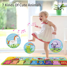 Carica l'immagine nel visualizzatore di Gallery, Joyjoz Tappeto Musicale Bambini con 25 Suoni, Piano Mat con 7 Suoni di Animali, Tappeto Danza Musicale Tocco Mat Bambini Educativo Giocattolo per Bambini 1 a 5 Anni (100 x 36cm)