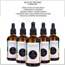 Carica l'immagine nel visualizzatore di Gallery, Olio di Ricino 100ml, Bottiglia di vetro, 100% Puro Spremuto a Freddo, Stimola la Crescita dei Capelli, Ciglia e Sopracciglia, Rinforza le unghie. Un ottimo rimedio per la tua pelle. Set di Pennelli
