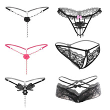 Carica l&#39;immagine nel visualizzatore di Gallery, MOOKLIN 6 Pezzi Mutande Sexy Elastiche Perizoma Donna con Pizzi Floreali e...