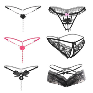 MOOKLIN 6 Pezzi Mutande Sexy Elastiche Perizoma Donna con Pizzi Floreali e...
