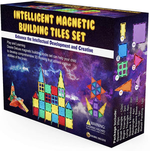 Desire Deluxe Set Tessere magnetiche - Gioco Educativo per Bambini e Bambine - età 3 4 5 6 7 Anni - Impara con Le Costruzioni - 47 pz