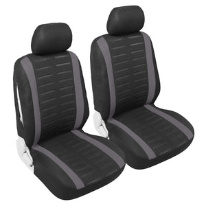 Upgrade4cars Coprisedili Auto Universale, B1 Nero Grigio - Anteriore - Ilgrandebazar