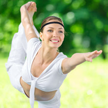Carica l&#39;immagine nel visualizzatore di Gallery, 4 Pezzi Spesse Fasce Elastico Non Scivolo Fasce per Capelli da Sport per Donne e Uomini, Nero e Grigio