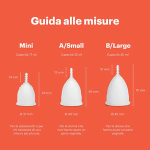 Coppetta mestruale OrganiCup - Taglia A/Piccola - Vincitrice degli AllergyAwards 2019 - Approvata dalla FDA - Morbida, flessibile, riutilizzabile, in silicone per uso medicale