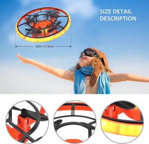 Mini Drone per Bambini, Giocattoli Bambini Elicottero Telecomandato Aereo RC con Luci LED Gadget Compleanno Natale Regali Ragazzi Ragazze 8 9 10 11 12 Anni Giochi da Giardino Interno Esterno (ARANCIA)