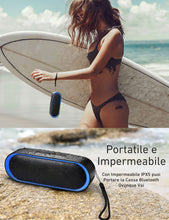 Carica l'immagine nel visualizzatore di Gallery, Cassa Bluetooth,24 Ore Altoparlante Bluetooth , 10W Bluetooth 5.0 Speaker Portatile Batteria Forte,IPX5,Vivavoce,Supporto TF Carda e 3.5mm Audio