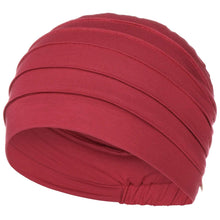 Carica l'immagine nel visualizzatore di Gallery, Christine headwear Turbante chemioterapia in viscosa di bambù Yoga Taglia unica rosso scuro