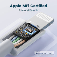 Carica l&#39;immagine nel visualizzatore di Gallery, RAMPOW Cavo iPhone, Cavo iPhone USB [Certificato Apple MFi C89], Cavo Lightning, Cavo Caricatore iphone Carica Rapida Compatibile per iPhone 14/13/12/11/Pro Max/X/XS/XS Max/XR, iPad - Bianco/1M