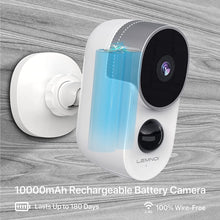 Carica l&#39;immagine nel visualizzatore di Gallery, Lemnoi Telecamera WiFi Esterno Batteria con 10000mAh,Telecamere da Esterno a Batteria 1080p,Rilevamento del Movimento PIR,Visione Notturna,Audio Bidirezionale,Impermeabile IP66