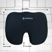 Carica l'immagine nel visualizzatore di Gallery, EDS - Cuscino ortopedico in memory foam, traspirante, per sedie da ufficio, sedia a rotelle, sedie da cucina, reclinabili, sedili auto, sedie da scrivania, fondo antiscivolo, lavabile (nero)