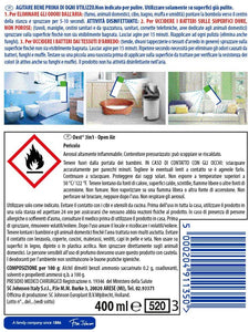Oust 3 in 1 Spray Disinfettante 400 ml, per Superfici e Tessuti, Uccide il 99,9% dei Batteri ed Elimina gli Odori