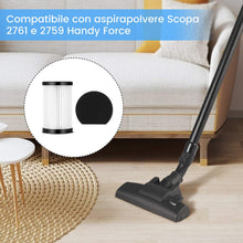 Carica l'immagine nel visualizzatore di Gallery, Cabiclean 12x Filtro di ricambio compatibile con gli aspirapolvere ariete Handyforce 2761 e 2759, include 6 filtri + 6 filtri in schiuma