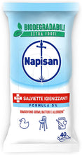 Carica l&#39;immagine nel visualizzatore di Gallery, Napisan, 320 Salviette Igienizzanti, Multisuperfici e Biodegradabili, 8 Confezioni da 40 Pezzi, Formula 0%